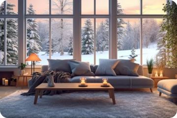 Interior in winter