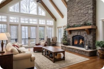 Interior photography in winter