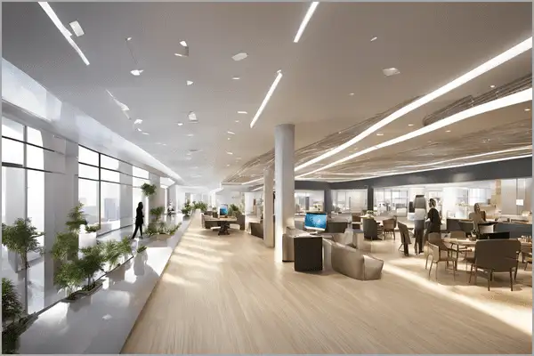 Live 3D commercial real estate floor plans online, offering an interactive and immersive view of office spaces and commercial property layouts