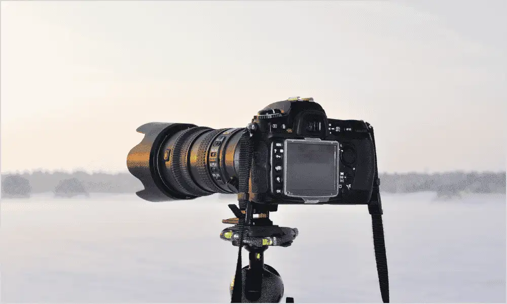 Camera on a tripod