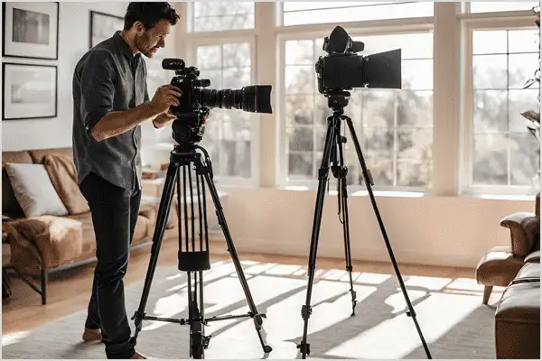 Interior photoshoot styled by a professional, featuring layered decor elements with foreground accessories, mid-level furnishings, and a spacious background, creating a dynamic, well-balanced composition with depth and texture