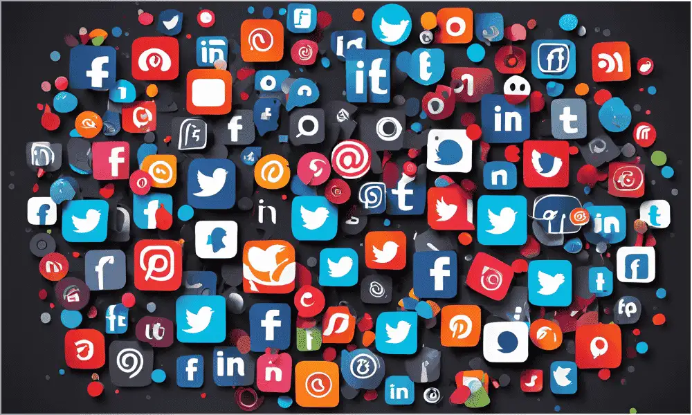 Social media icons on a screen showcasing platforms to find real estate wholesalers