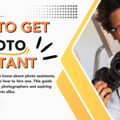 Photo assistant holding a camera on set, showcasing key skills and roles