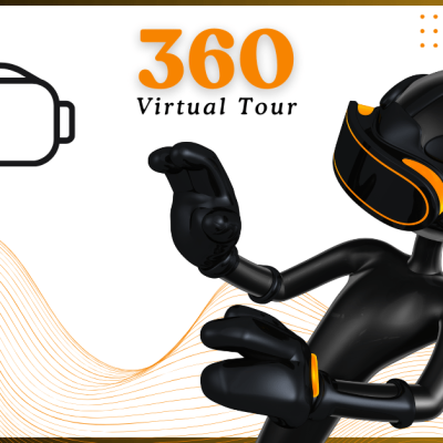 How to Create a 360 Virtual Tour with a Robot Graphic Visualizing the Process