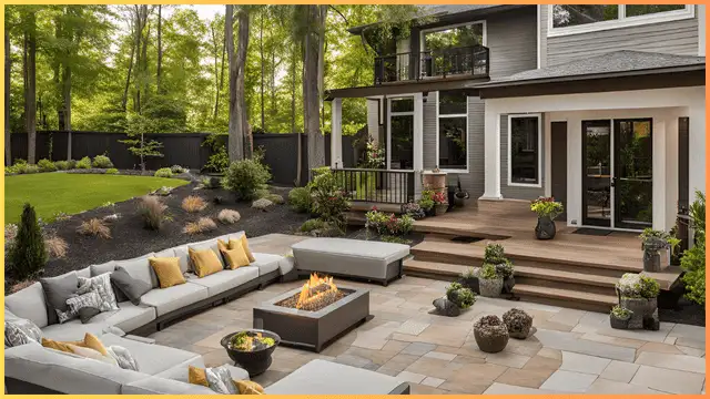 Text: Outdoor shot of a beautiful house featured in Video Walkthrough Real Estate.