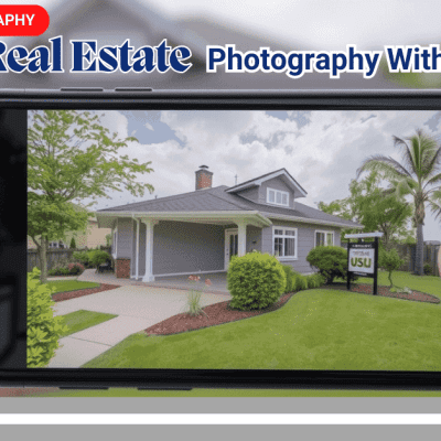 Capturing an image of a house using an iPhone for real estate photography