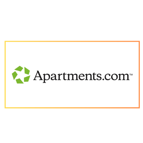 Apartments.com logo with green star icon on a white background.