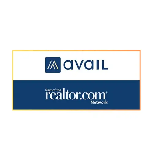 Avail logo with "Part of the realtor.com Network" on a white and blue background.