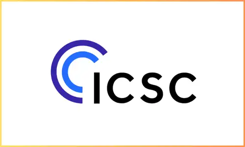 Logo of the International Council of Shopping Centers (ICSC) with the text "ICSC" and a circular blue design.