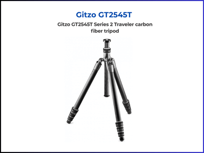 Gitzo GT2545T Series 2 Traveler carbon fiber tripod, a top pick for real estate photography.
