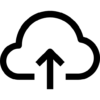 real estate photo editing "upload" logo (black colour)