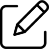 real estate photo editing "edit" logo (black colour)