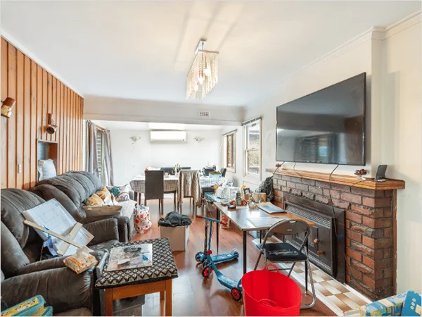 Before Object Removal: Busy Family Living Room