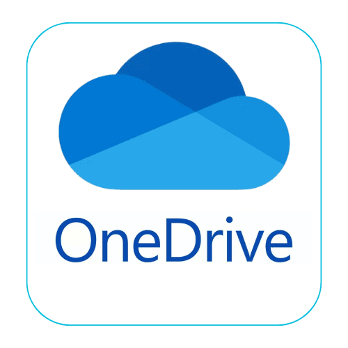 Microsoft OneDrive logo – popular cloud storage for photographers using Windows and Microsoft 365