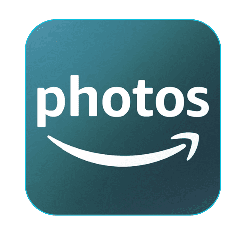 Amazon Photos logo – unlimited full-resolution cloud storage for photographers with Prime
