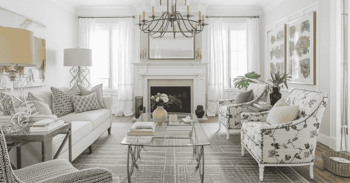 Elegant neutral living room staged using the 3-Foot 5-Foot Rule – clean details and balanced overall impression for home buyers