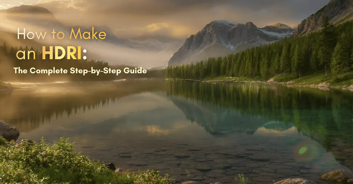 How to Make an HDRI: The Complete Step-by-Step Guide – Stunning mountain lake landscape with dramatic golden hour lighting and misty reflections captured in a high-quality HDRI environment map