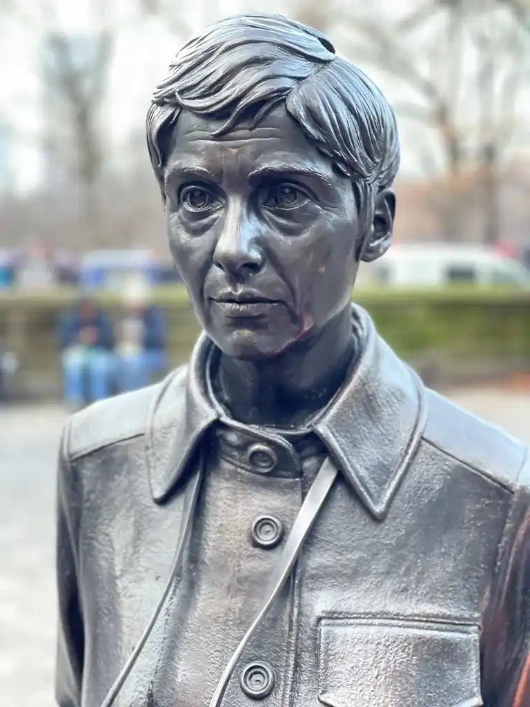 Bust of influential portrait photographer Diane Arbus (1923–1971)
