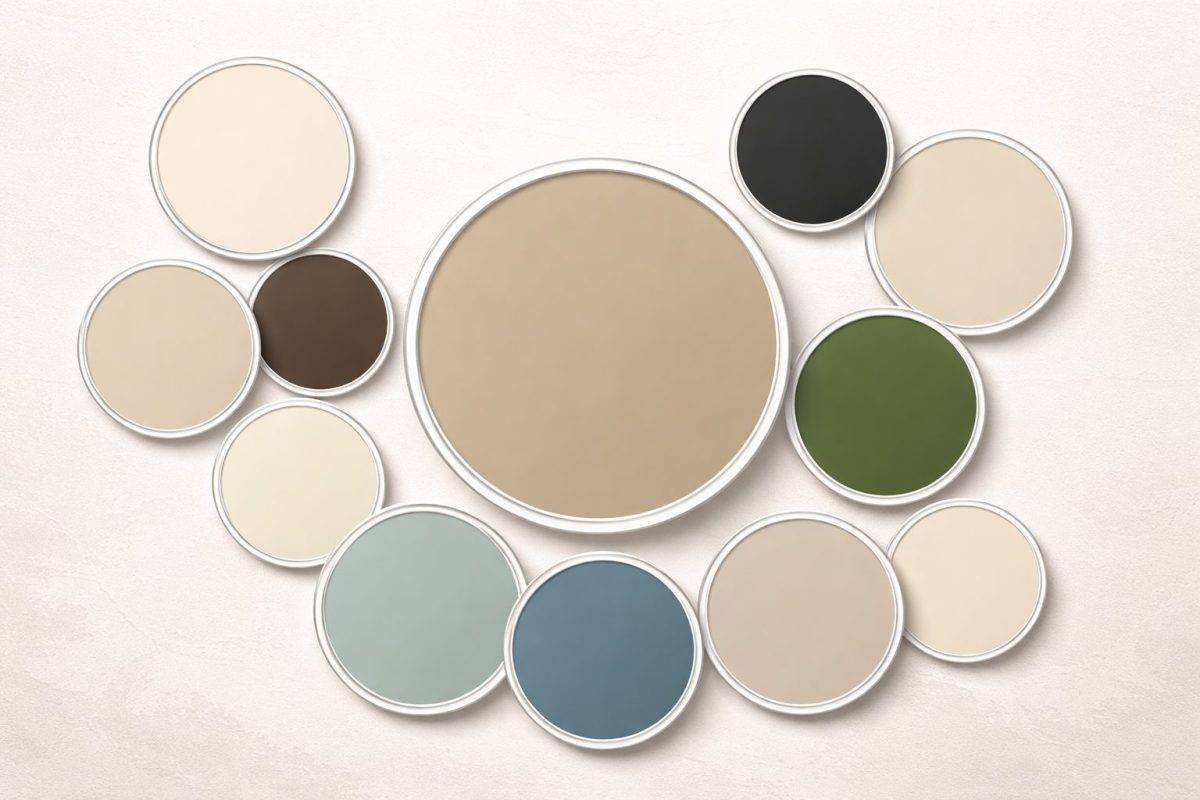 Sherwin Williams Universal Khaki Paint on house exterior creating warm welcoming curb appeal