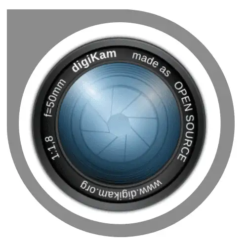 DigiKam camera lens logo representing photo management in Open Source Photo Editors