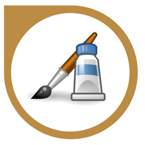 Pinta logo with a paintbrush and paint tube icon for the open source photo editor
