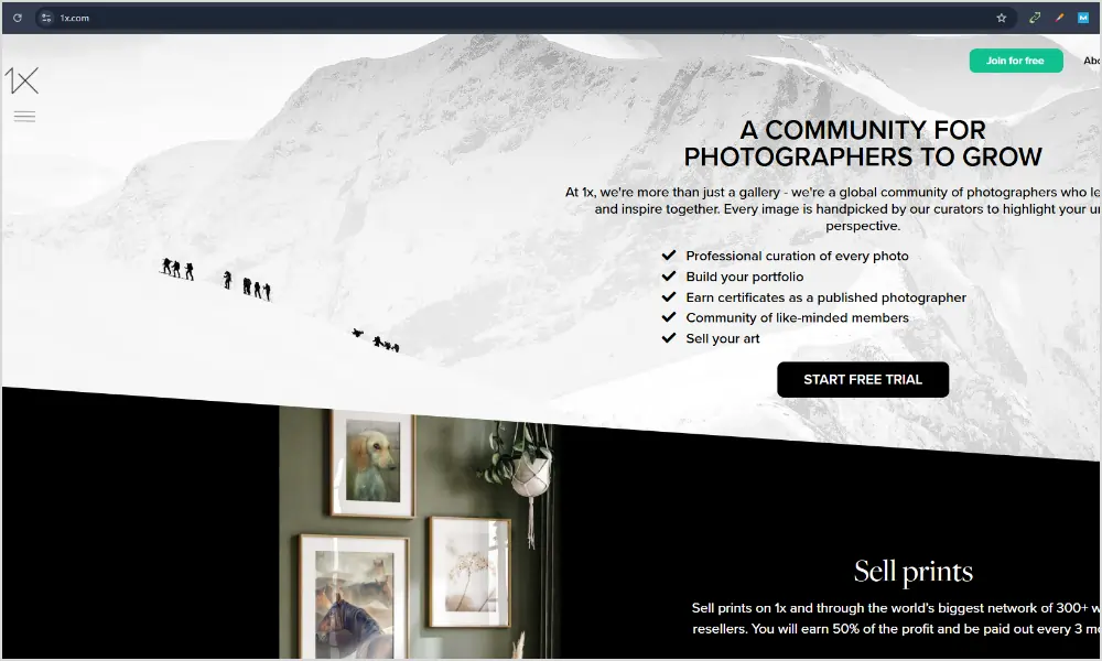 1x.com – Curated Photography Websites for Fine Art