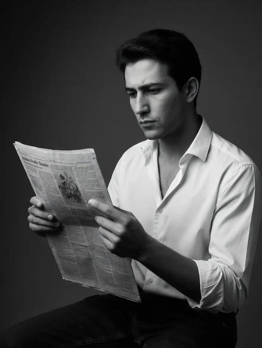 Portrait of influential portrait photographer Nadav Kander