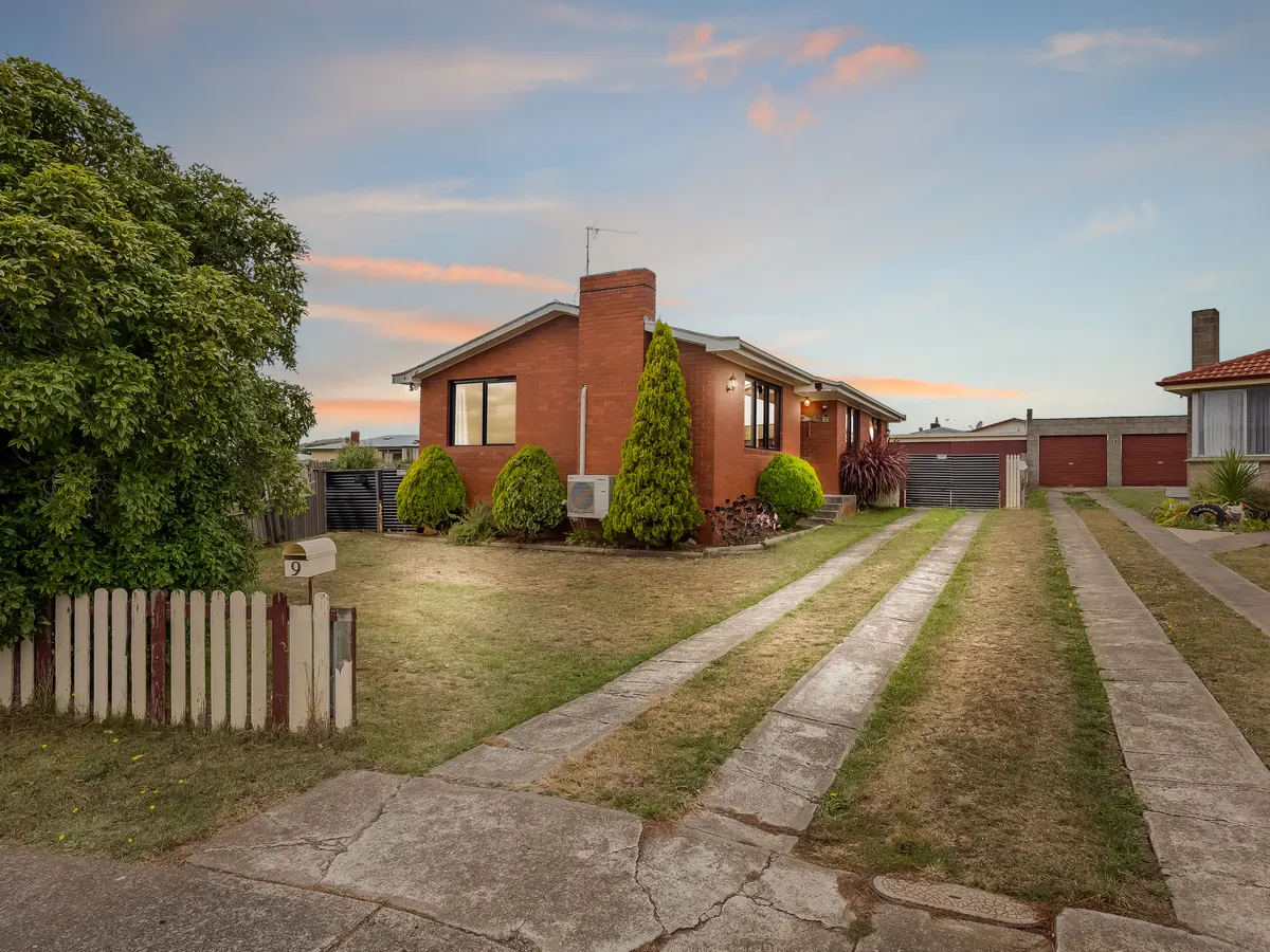 Day to dusk real estate exterior photo edit with warm twilight sky for a main listing photo