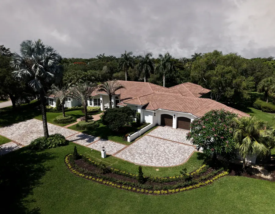 Luxury estate aerial drone photo before sky and color enhancement by PixelShouters
