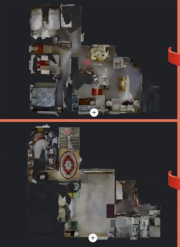 Matterport scan reference before floor plan redraw by PixelShouters
