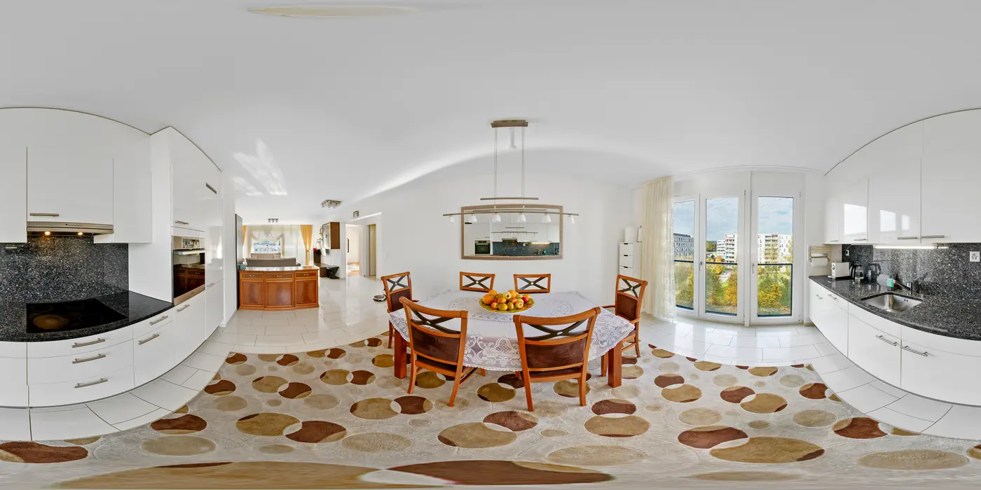 Bright real estate panorama photo stitching example for a virtual tour by PixelShouters