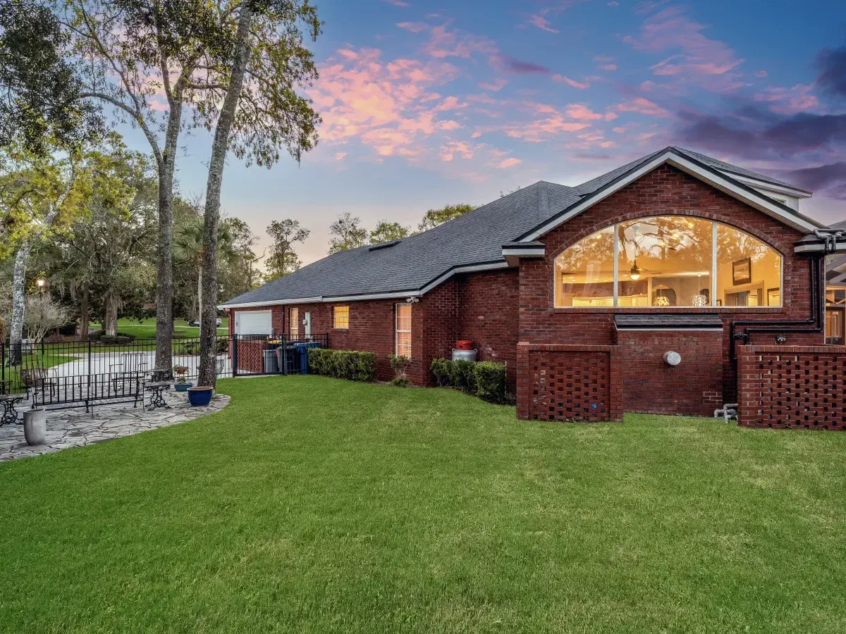 Property exterior after twilight sky and lawn enhancement by PixelShouters