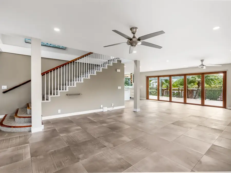 Open-plan living and dining area before virtual staging