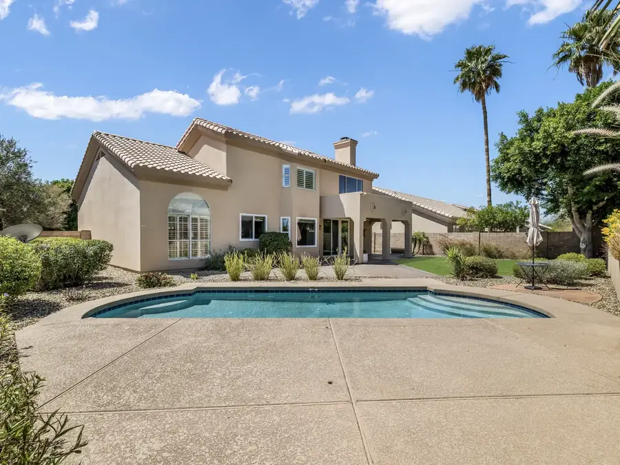 Pool patio before virtual outdoor staging