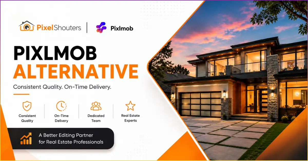 PixelShouters real estate photo editing as a Pixlmob alternative