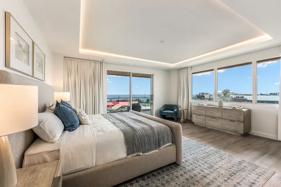 Bedroom after natural HDR window and color correction by PixelShouters