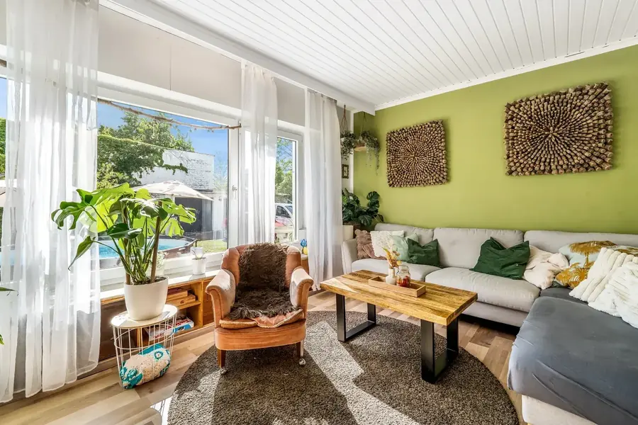 Living room after HDR window balancing and real estate photo editing by PixelShouters