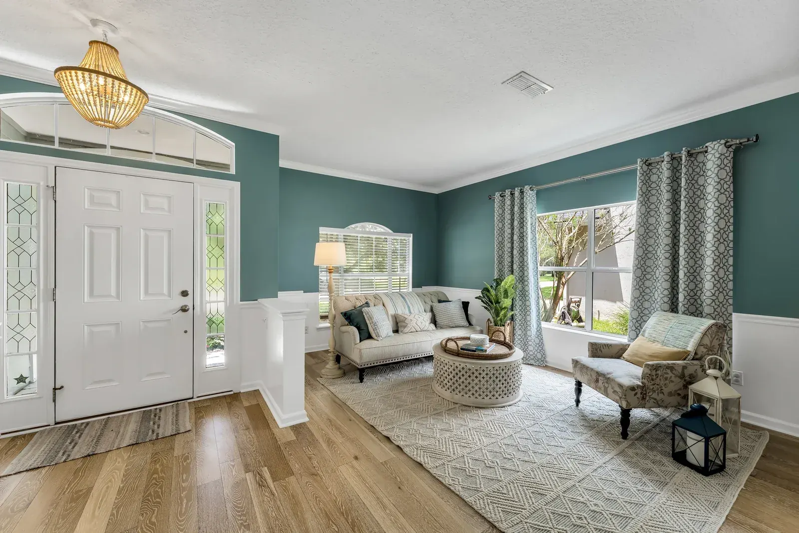 Living room after bright real estate photo enhancement by PixelShouters