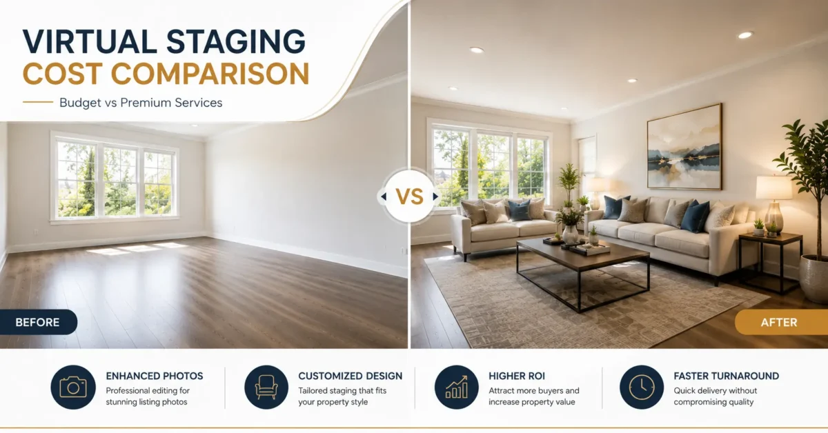 Virtual Staging Cost Comparison (2026): AI vs. Pro Pricing