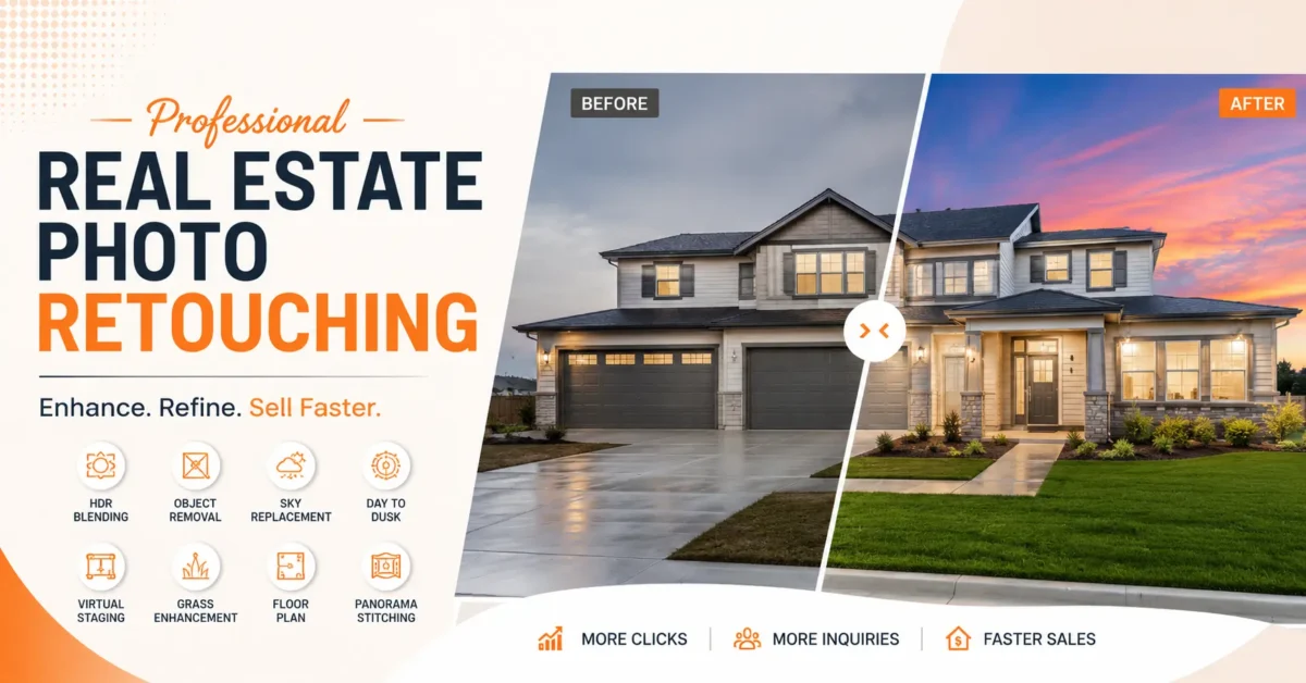 Real Estate Photo Retouching Explained: Workflow, Techniques & Pricing
