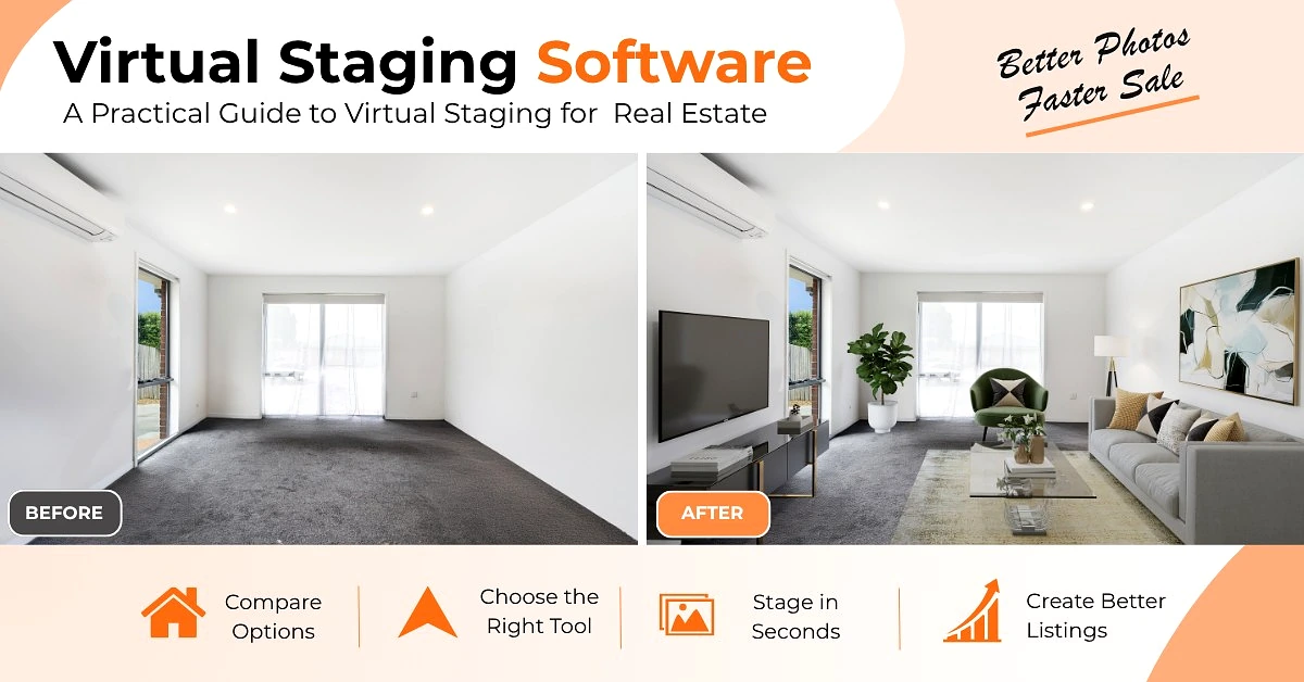 Virtual Staging Software for Real Estate: 8 Tools Compared, Pricing & Workflow