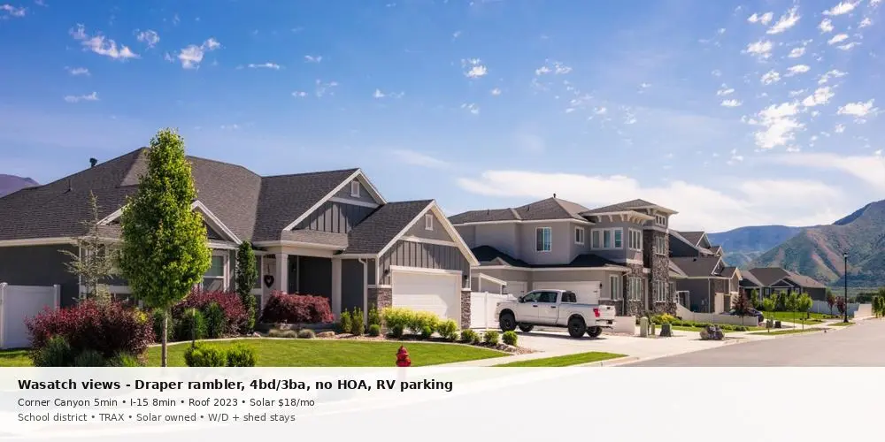 How to Sell a House in Utah by Owner - Draper home with Wasatch views listing example